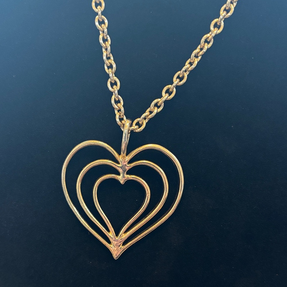 Vintage Gold‎ Heart Pendant Necklace